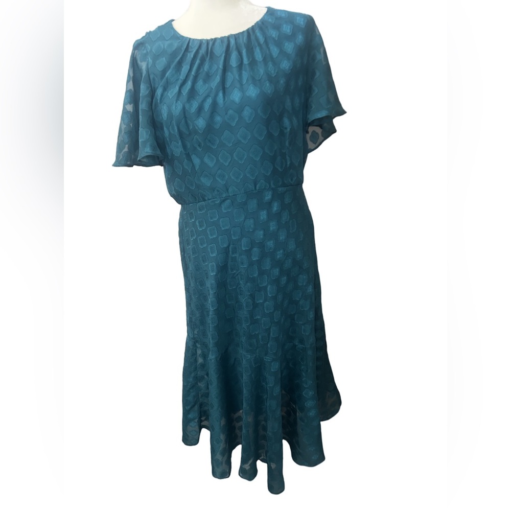Liz Claiborne Teal Midi Dress size 8